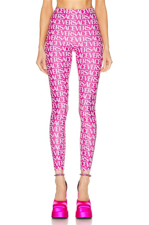 versace legging rosa|high waisted liquid legging Versace.